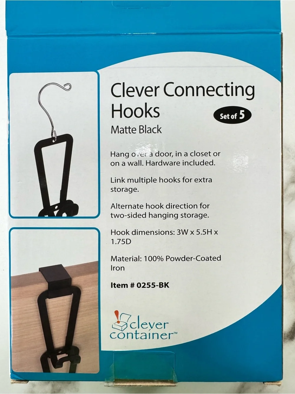 Metal Link Connecting Hooks On Wall/Door/Closet Purse/Hat Storage Organizer